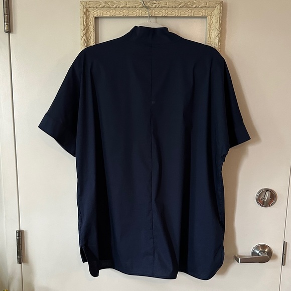 ISSAC MIZRAHI | Cotton Blue Women's Top - Picture 8 of 12